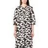 Balenciaga Abstract-pattern Button-up Coat In Black/white