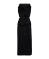 Balenciaga Wool-blend Bustier Maxi Dress In Black