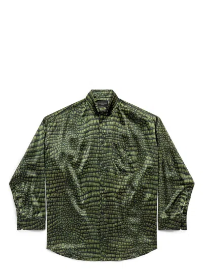 BALENCIAGA WOMEN'S COCOON PRINTED SILK SHIRT