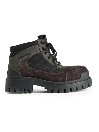 Balenciaga Women's Combat Strike Low Boots In Brown