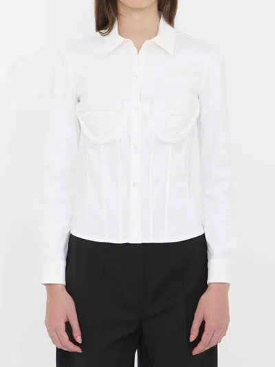 BALENCIAGA BALENCIAGA WOMEN CORSEDET SHIRT IN STRETCH POPLIN
