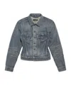 Balenciaga Corset-style Denim Jacket In Gray