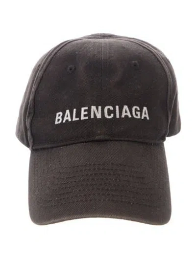 Pre-owned Balenciaga Women's Cotton Baseball Cap In Black
