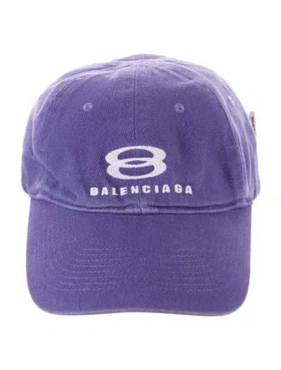 Pre-owned Balenciaga Women's Cotton Baseball Cap In Purple