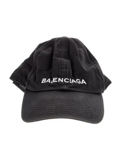 Pre-owned Balenciaga Women's Cotton Baseball Hat In Black