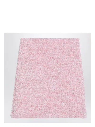 BALENCIAGA WOMEN'S COTTON BLEND TWEED MINI SKIRT