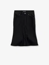 Balenciaga Flared Midi Skirt Featuring Five Pockets In Black