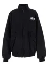 Balenciaga Oversize Cotton Jacket With Ribbed Cuffs In Black