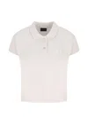 Balenciaga Cotton Pique Polo Shirt With Sport Icon Logo In White