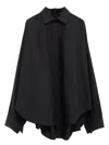 Balenciaga Short Sleeves With Lace-up Back Detail In Black