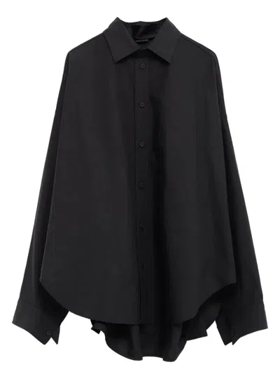 Balenciaga Women's Cotton Poplin Lace-up Shirt