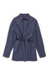 Balenciaga Cotton Mini Shirt Dress In Blue