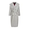 Balenciaga Double-breasted Belted Trench Coat In Green