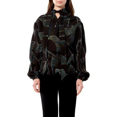 Balenciaga Crepe Shirt In Black