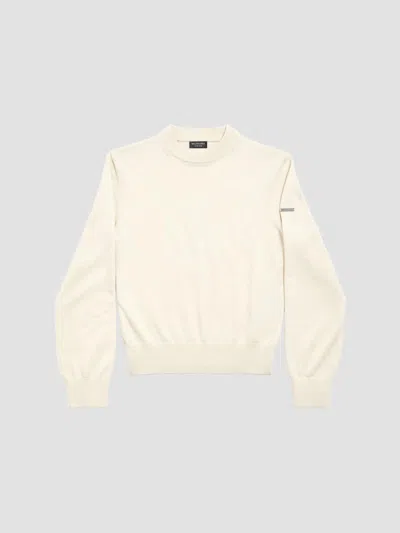 Balenciaga Women's Crew Neck Sweater In White