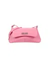 Balenciaga Xx Small Croc-embossed Leather Flap Bag In Sweet Pink