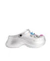 Balenciaga Crocs Jibbitz Clogs In Silver