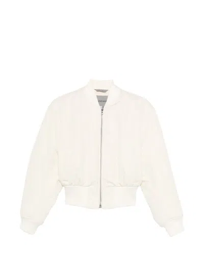 Balenciaga Women's Cropped Bomber Jacket In Gray
