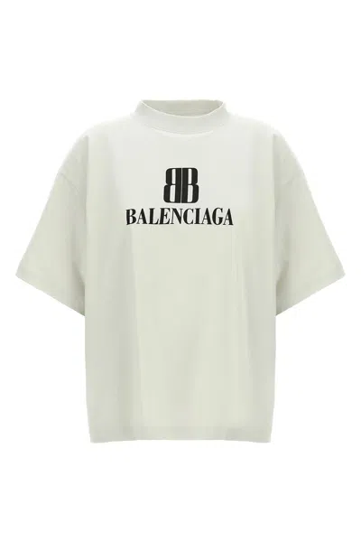 BALENCIAGA BALENCIAGA WOMEN CROPPED LOGO T-SHIRT