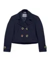 Balenciaga Double-breasted Wool Jacket In Blue