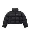 Balenciaga Logo Down Jacket In Black