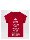 Balenciaga Mini Cropped Crew-neck T-shirt With Keep Calm Logo