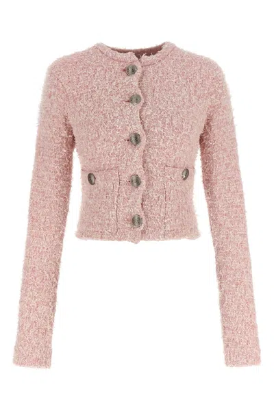 BALENCIAGA BALENCIAGA WOMEN CROPPED TWEED CARDIGAN