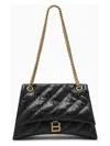 Balenciaga Hourglass S Quilted Shoulder Bag In Black