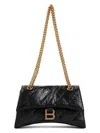 Balenciaga Hourglass S Quilted Shoulder Bag In Black