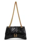 Balenciaga Hourglass S Quilted Shoulder Bag In Black