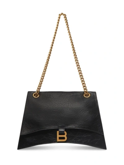 Balenciaga Women's Crush Medium Chain Bag In Black