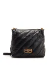 Balenciaga Crush Small Shoulder Bag In Black