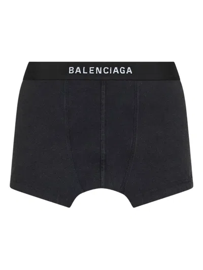 Balenciaga Women Cut-off Boxer Skirt In Black