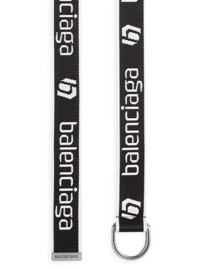 Balenciaga Women's D Ring Belt In Black White