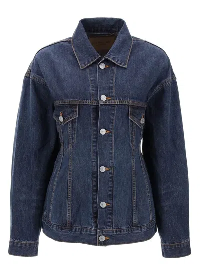 BALENCIAGA WOMEN'S DARK DENIM HOURGLASS JACKET