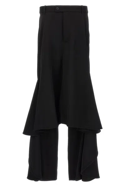 Balenciaga Black Deconstructed Godet Skirt