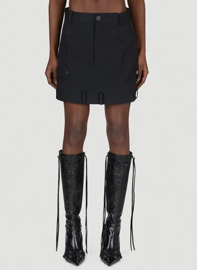 Balenciaga Deconstructed Mini Skirt In Black