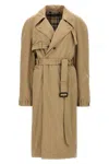 Balenciaga Maxi Deconstructed Trench Coat In Cream