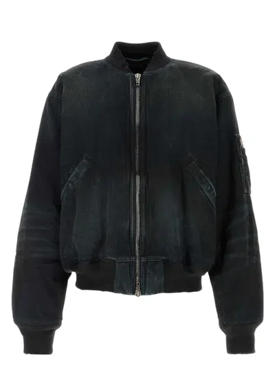 Balenciaga Women's Denim Bomber Jacket