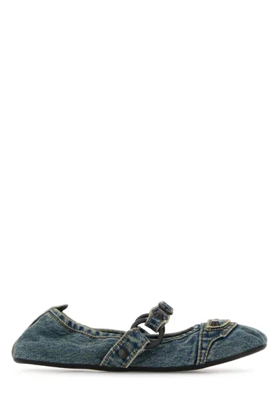 BALENCIAGA BALENCIAGA WOMEN DENIM CITY BALLERINAS