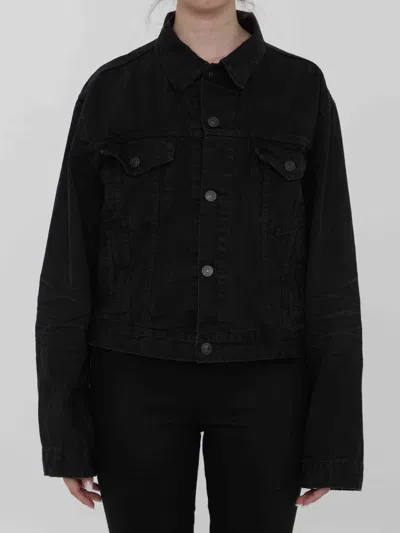 Balenciaga Women Denim Jacket In Black