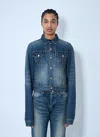 Balenciaga Women Denim Jacket In Blue