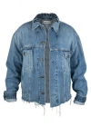 Balenciaga Women Denim Jacket In Blue