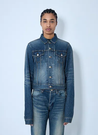 Balenciaga Women Denim Jacket In Blue