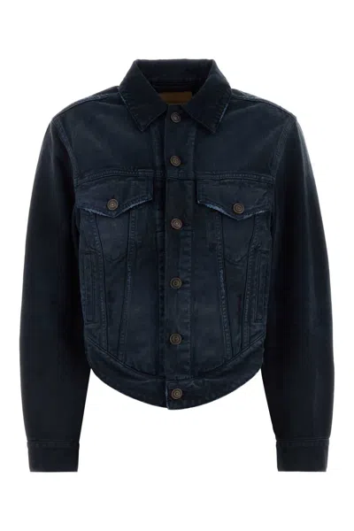 Balenciaga Waistband Jacket In Blue
