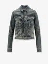 Balenciaga Washed Denim Jacket In Multi