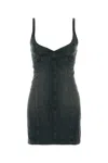 Balenciaga Fitted Sleeveless Mini Dress With Scoop Neckline In Blue