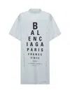 Balenciaga White T-shirt With Logo Printed On The Front And Torn Details In Cotton Woman In White