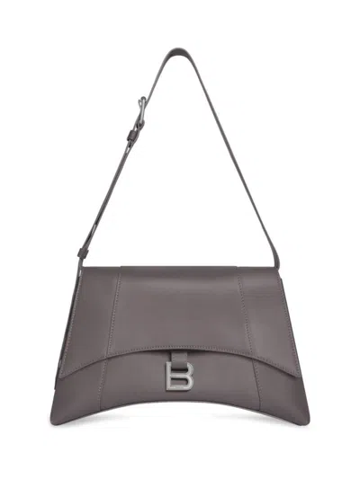 Balenciaga Medium Treize Leather Shoulder Bag In Dark Grey