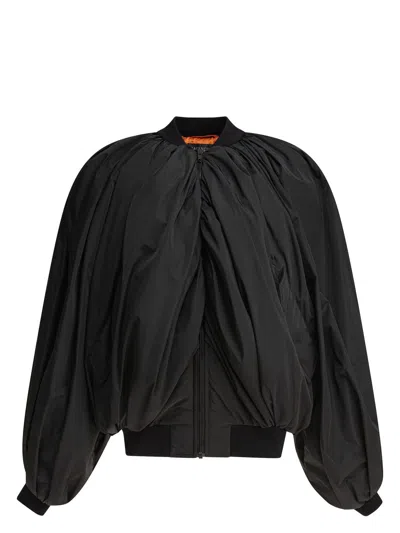 BALENCIAGA WOMEN'S DRAPED BOMBER JACKET